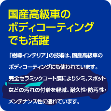 国産高級車のボディーコーティングでも活躍
